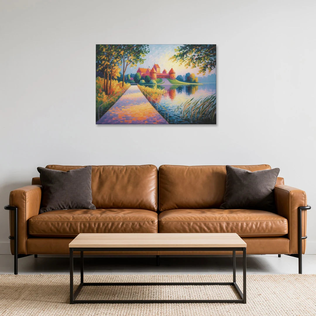 Trakai Castle - Canvas Wall Art - Sofa - 36x24