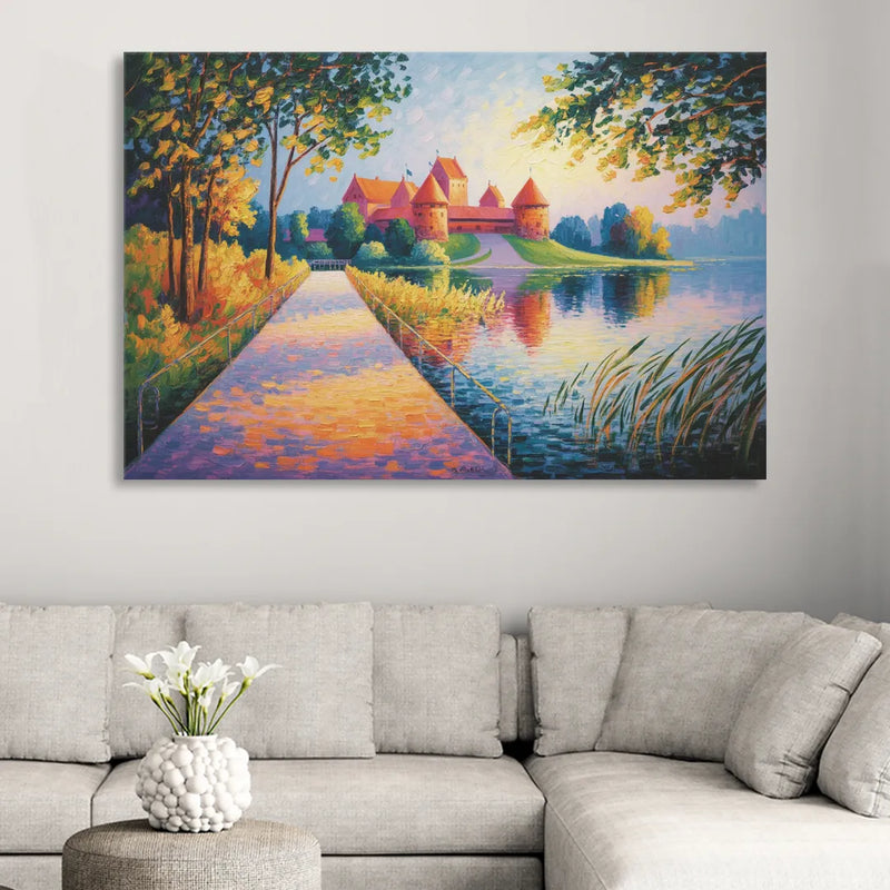 Trakai Castle Sitting Room - Canvas Wall Art