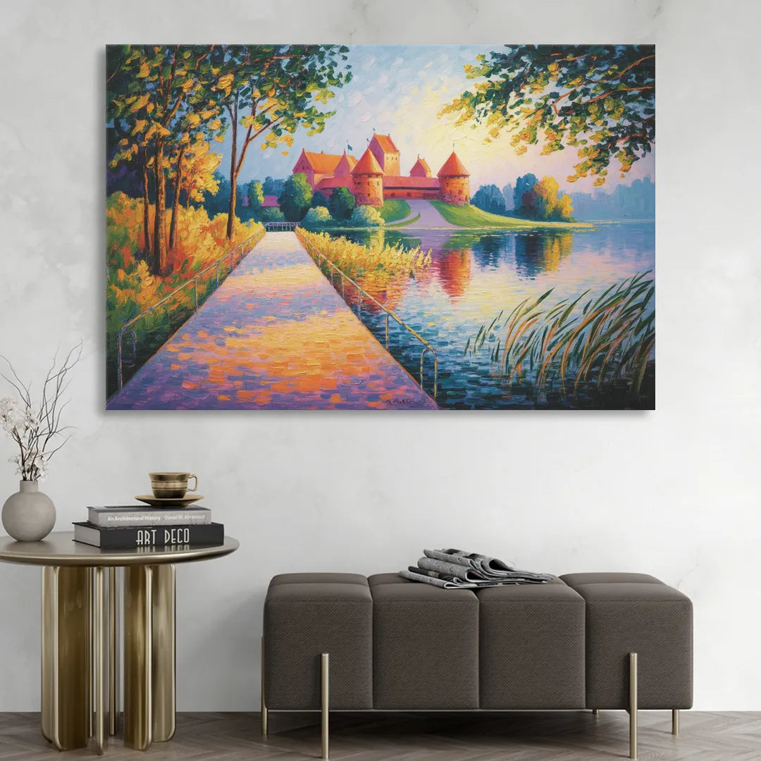 Trakai Castle Living Room - Canvas Wall Art