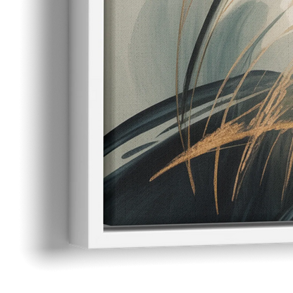Tranquil Cross Minimalist Christian - Close-Up White Frame Canvas