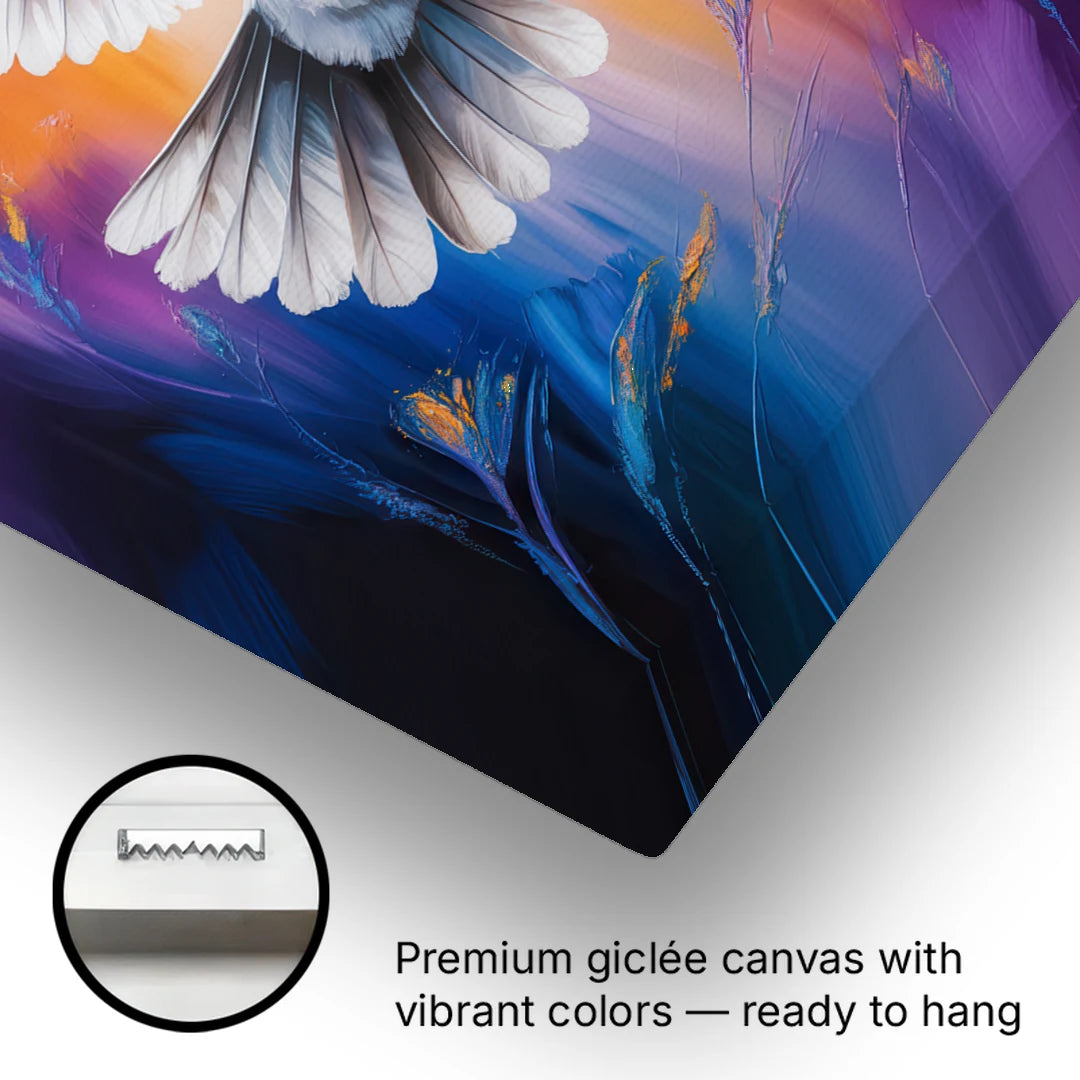 Tranquil Dove Peace - Canvas Wall Art - Gallery Wrap Corner