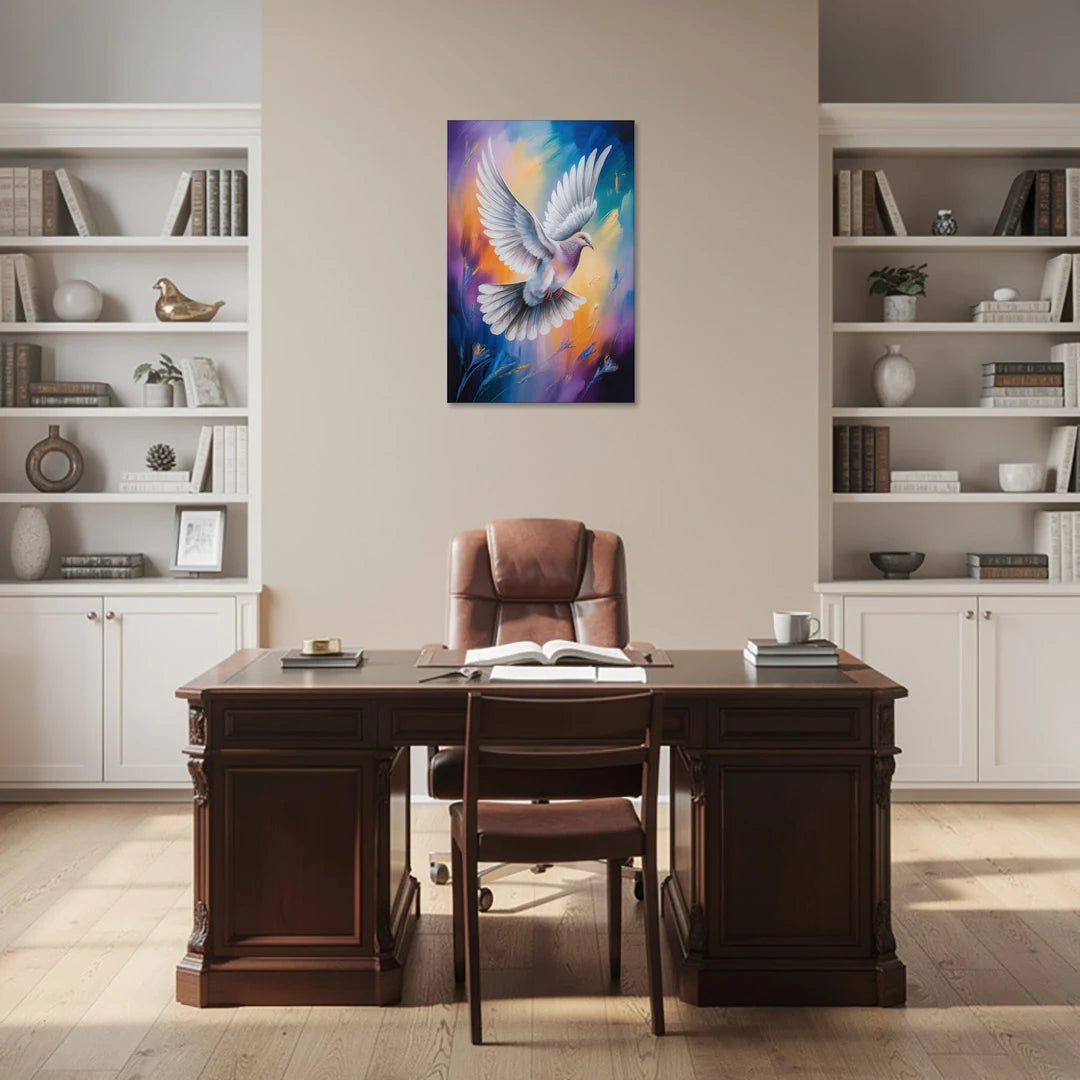 Tranquil Dove Peace - Canvas Wall Art - Office - 24x36
