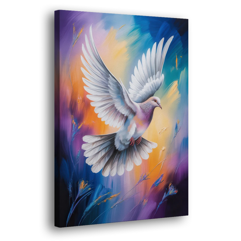 Tranquil Dove Peace - Canvas Wall Art - Side