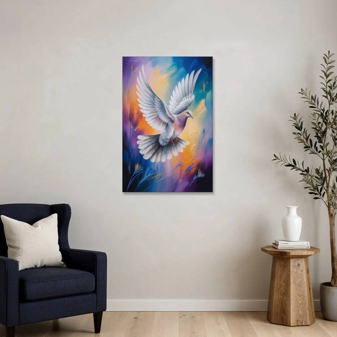 Tranquil Dove Peace - Canvas Wall Art - Sofa - 24x36