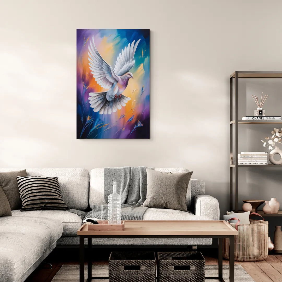 Tranquil Dove Peace - Canvas Wall Art Living Room