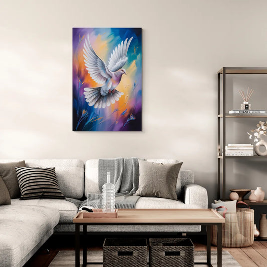 Tranquil Dove Peace - Canvas Wall Art Living Room