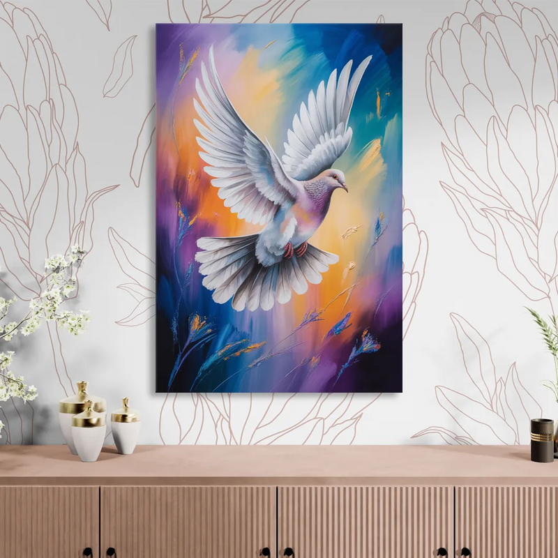 Tranquil Dove Peace Living Room - Canvas Wall Art