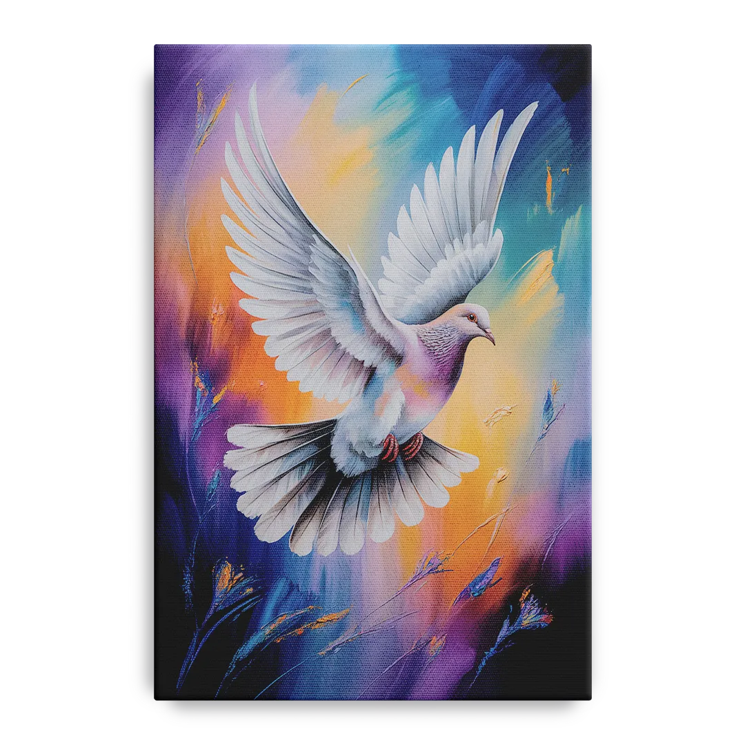 Tranquil Dove Peace Front - Canvas Wall Art