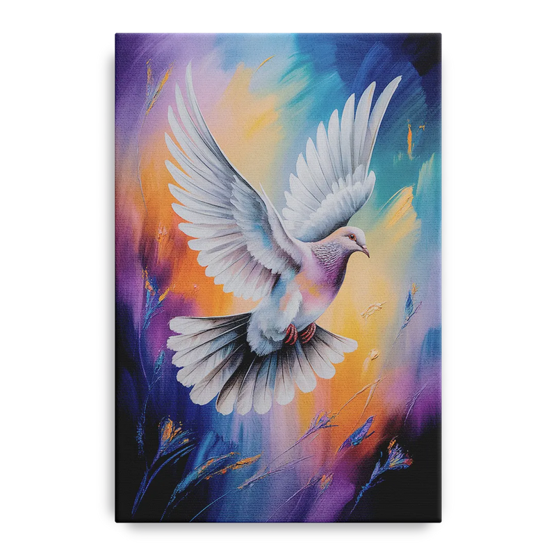 Tranquil Dove Peace Front - Canvas Wall Art