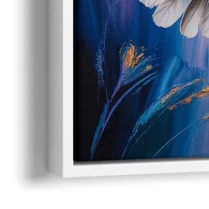 Tranquil Dove Peace - Close-Up White Frame Canvas