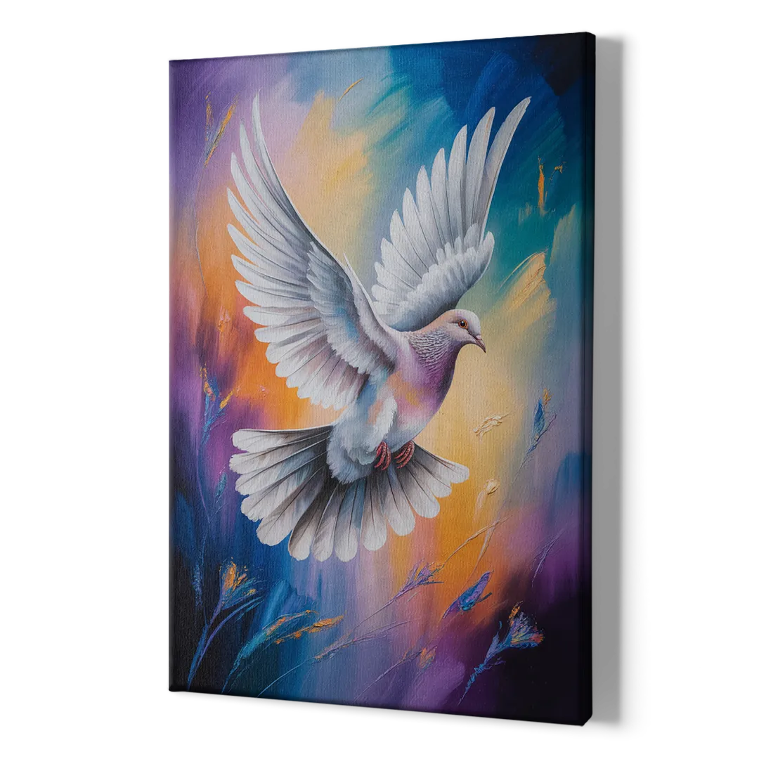 Tranquil Dove Peace - Canvas Print Art Sides