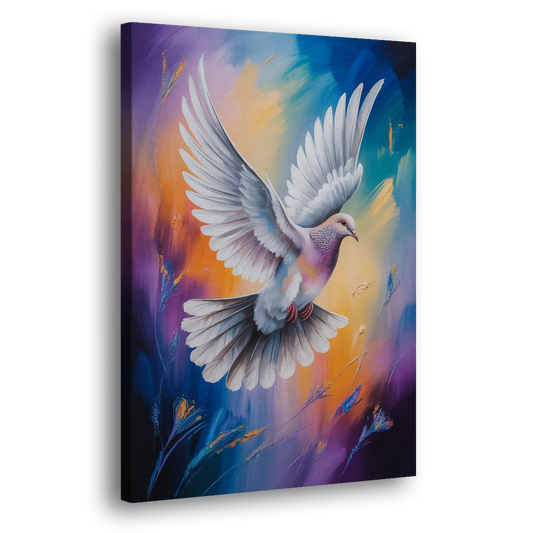 Tranquil Dove Peace Side - Canvas Wall Art
