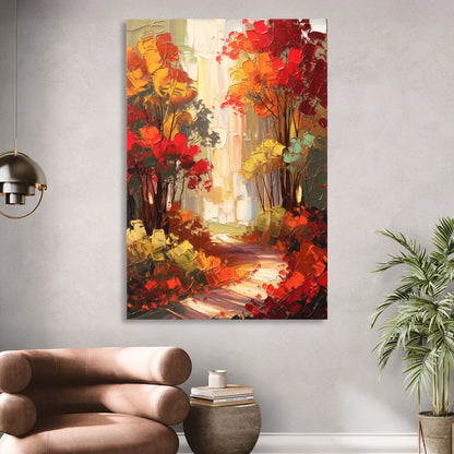 Traverse City Autumn Foliage Sitting Room - Canvas Wall Art