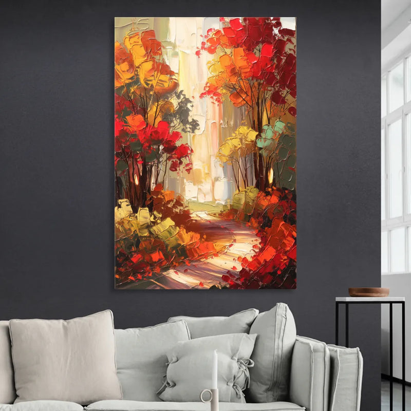 Traverse City Autumn Foliage Living Room - Canvas Wall Art