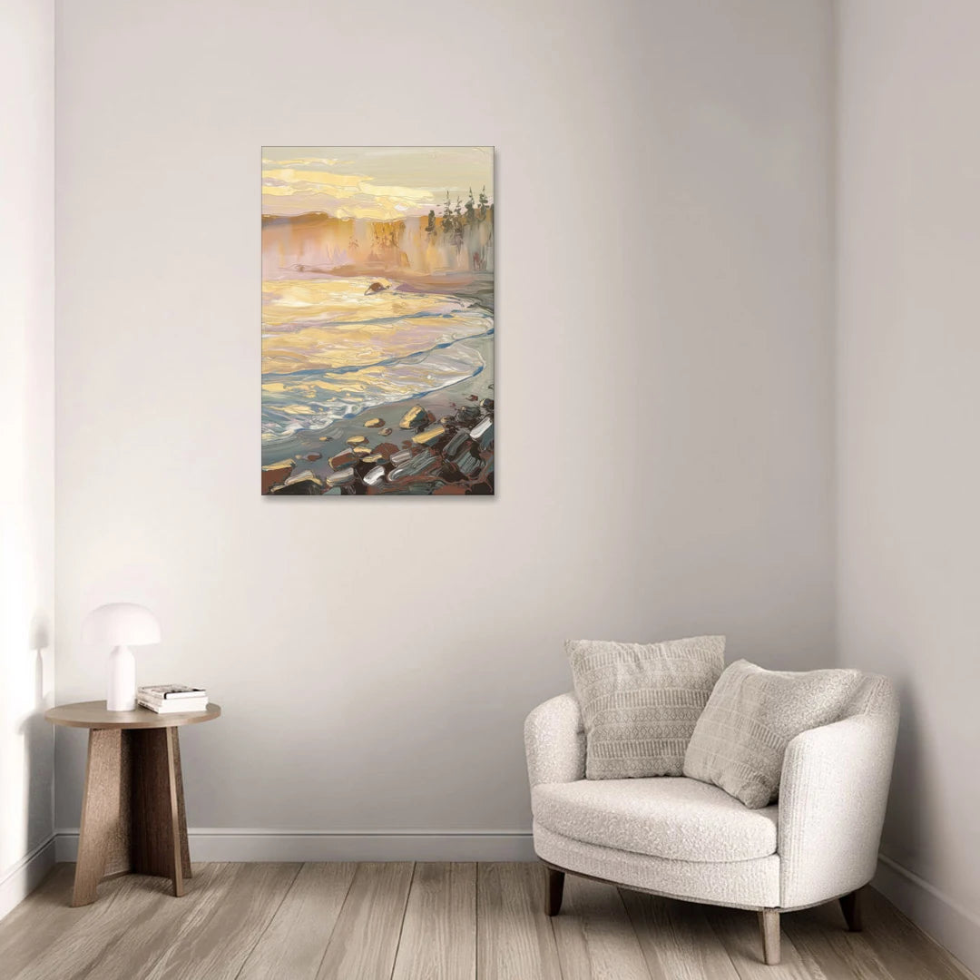 Traverse City Coastal Sunrise - Canvas Wall Art - Sofa - 24x36