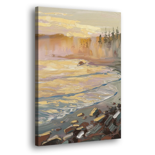 Traverse City Coastal Sunrise Side - Canvas Wall Art
