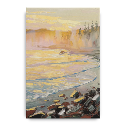 Traverse City Coastal Sunrise Front - Canvas Wall Art