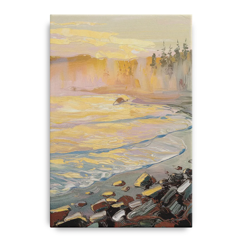 Traverse City Coastal Sunrise Front - Canvas Wall Art