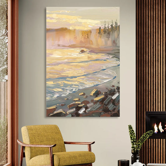 Traverse City Coastal Sunrise Living Room - Canvas Wall Art