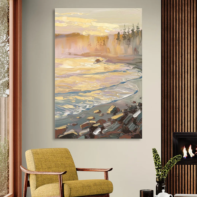 Traverse City Coastal Sunrise Living Room - Canvas Wall Art
