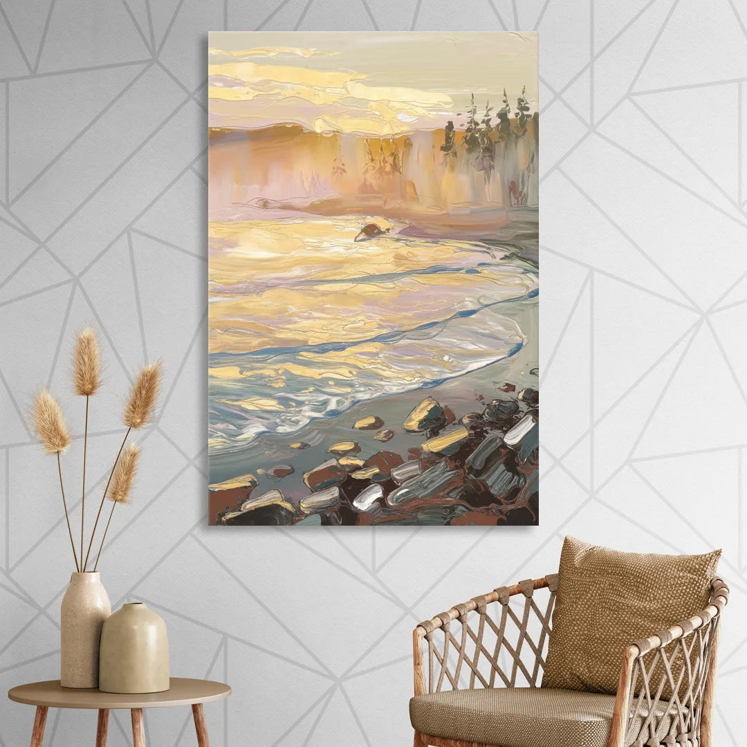 Traverse City Coastal Sunrise Sitting Room - Canvas Wall Art