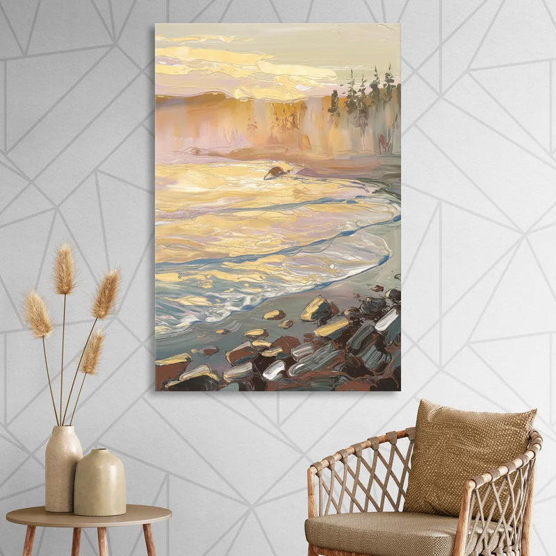 Traverse City Coastal Sunrise Sitting Room - Canvas Wall Art