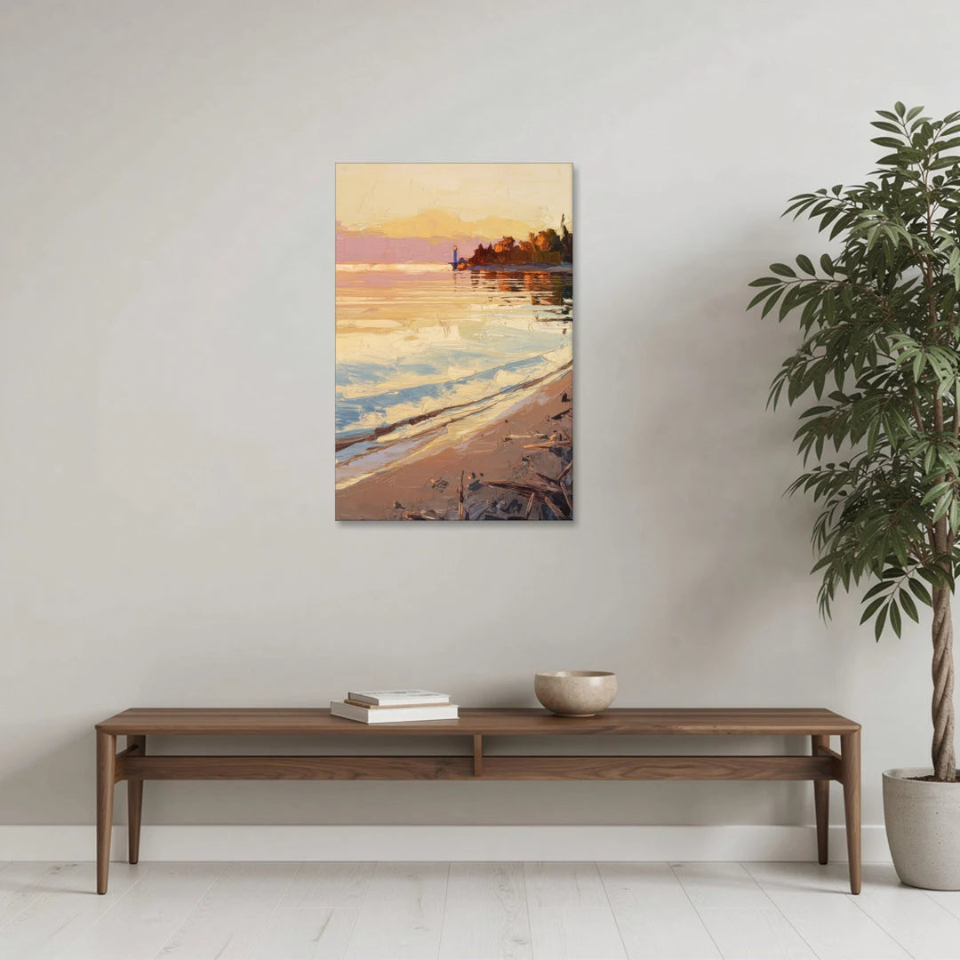 Traverse City Grand Traverse Bay - Canvas Wall Art - Coffee Table - 24x36