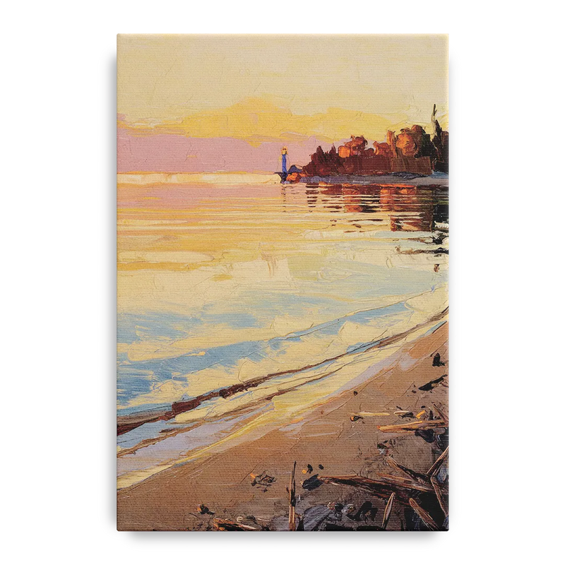 Traverse City Grand Traverse Bay Front - Canvas Wall Art