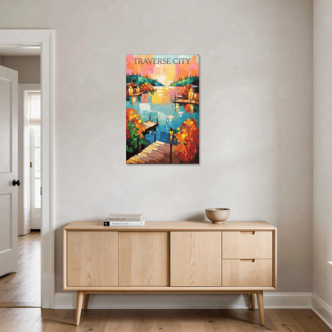 Traverse City Scenic Waterfront - Canvas Wall Art - Coffee Table - 24x36