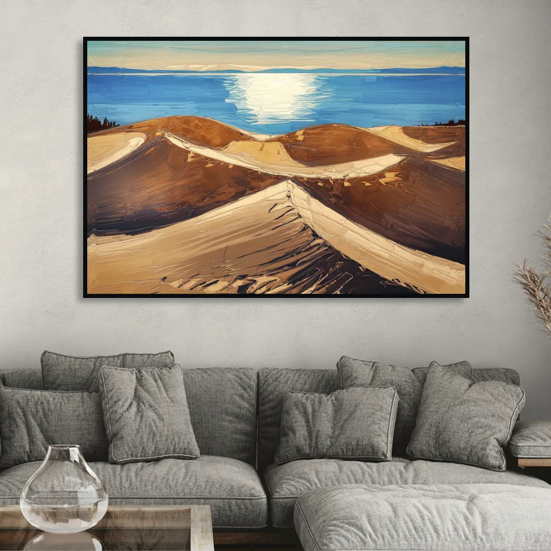 Traverse City Sleeping Bear Dunes Sitting Room - Black Canvas Wall Art
