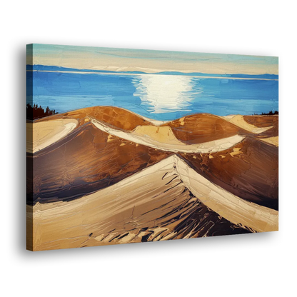 Traverse City Sleeping Bear Dunes Side - Canvas Wall Art
