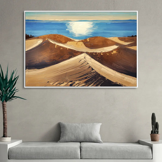 Traverse City Sleeping Bear Dunes Living Room - White Canvas Wall Art
