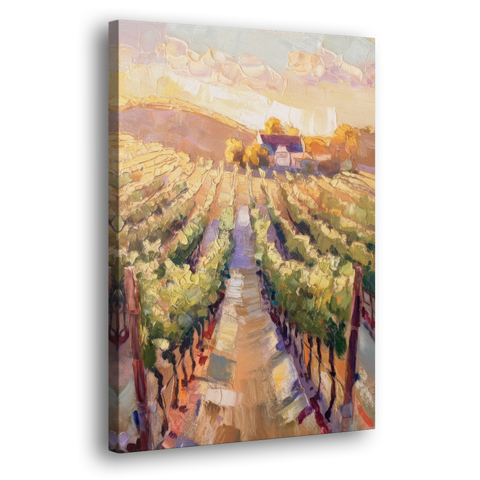 Traverse City Vineyard Scenery - Canvas Wall Art - Side