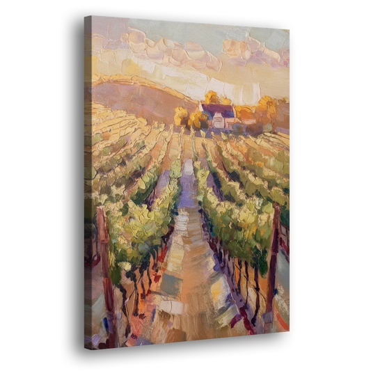 Traverse City Vineyard Scenery Side - Canvas Wall Art