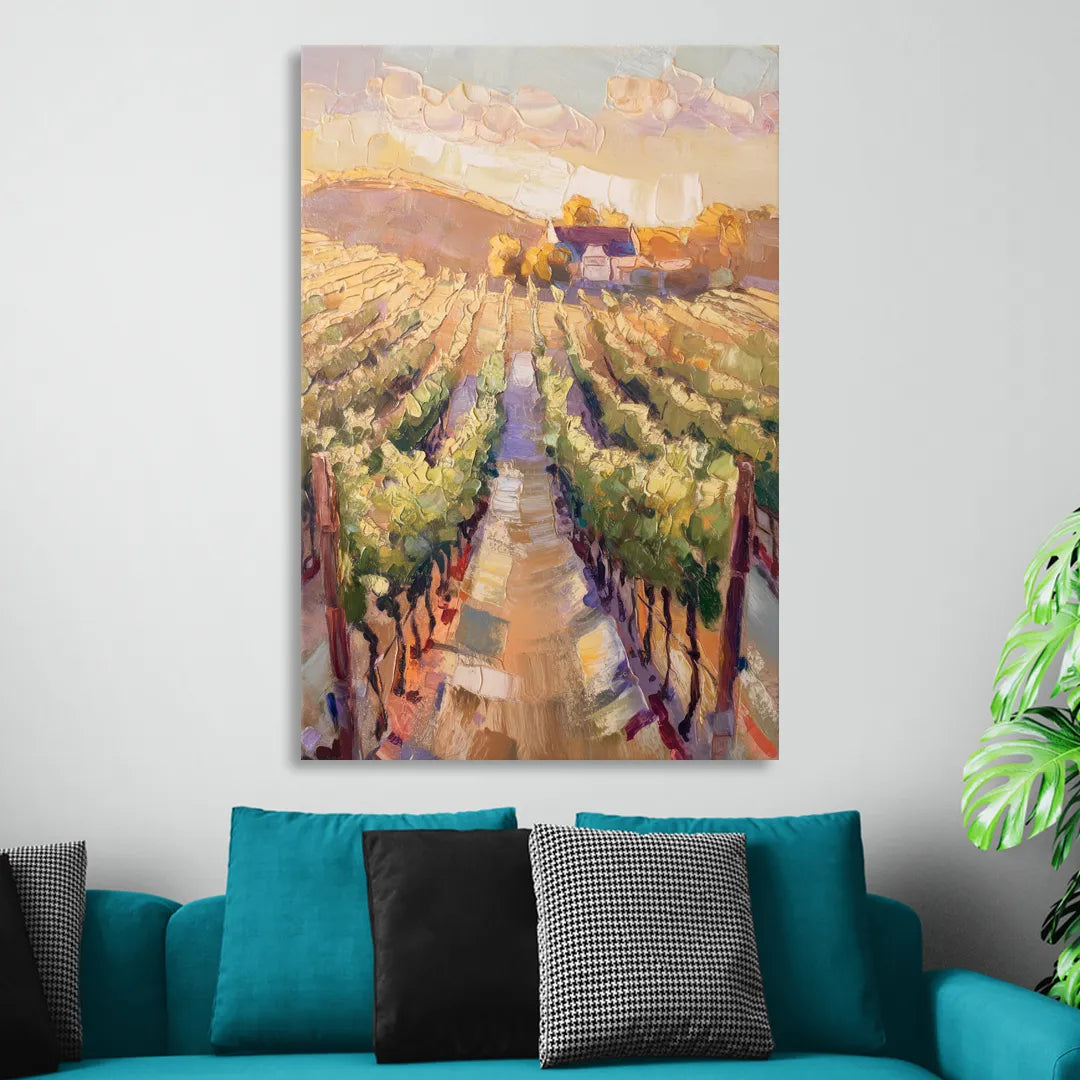 Traverse City Vineyard Scenery Living Room - Canvas Wall Art