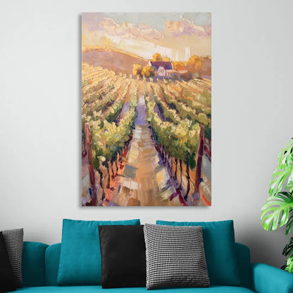 Traverse City Vineyard Scenery Living Room - Canvas Wall Art