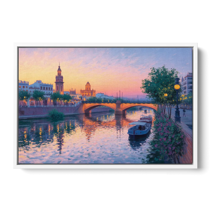 Triana Twilight Front - White Canvas Wall Art