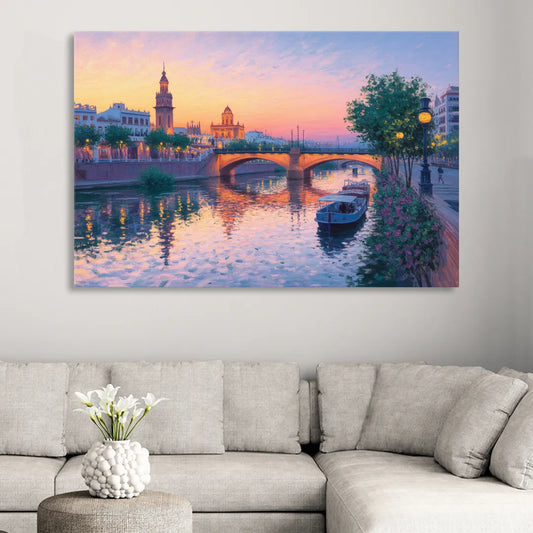 Triana Twilight Living Room - Canvas Wall Art