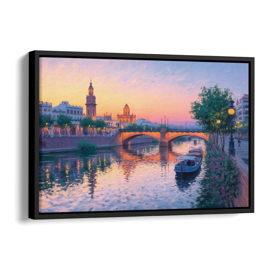 Triana Twilight Side - Black Canvas Wall Art