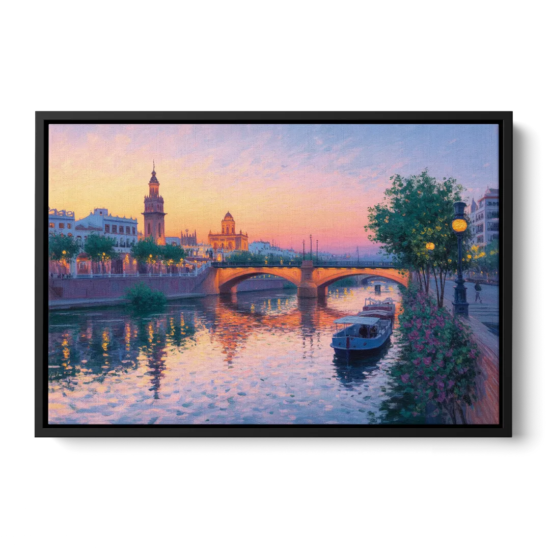Triana Twilight Front - Black Canvas Wall Art