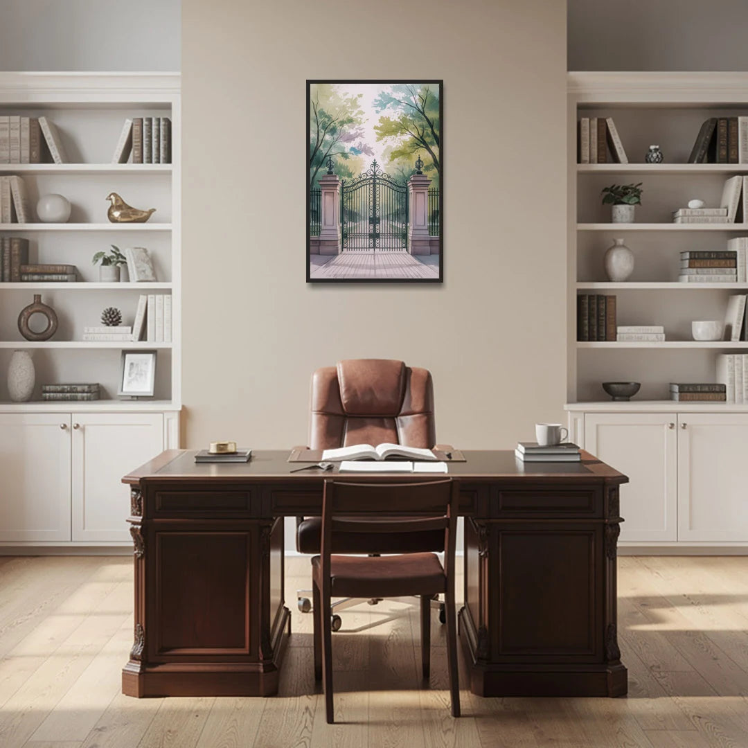 Trinity Bellwoods Park - Black Framed Canvas Wall Art - Office - 24x36