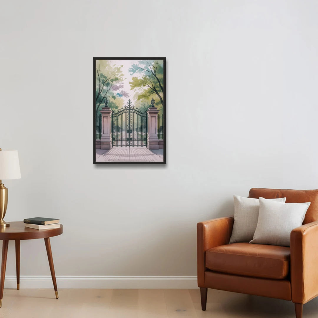 Trinity Bellwoods Park - Black Framed Canvas Wall Art - Sofa - 20x30