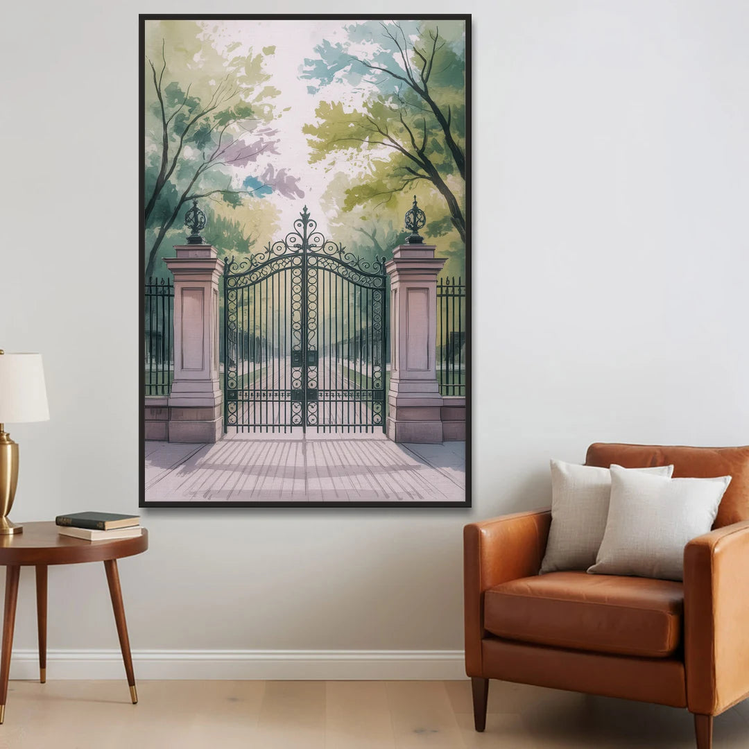 Trinity Bellwoods Park - Black Framed Canvas Wall Art - Sofa - 40x60