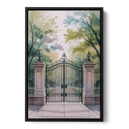 Trinity Bellwoods Park Front - Black Canvas Wall Art