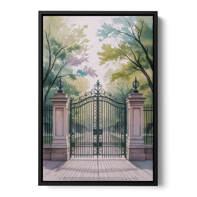 Trinity Bellwoods Park Front - Black Canvas Wall Art