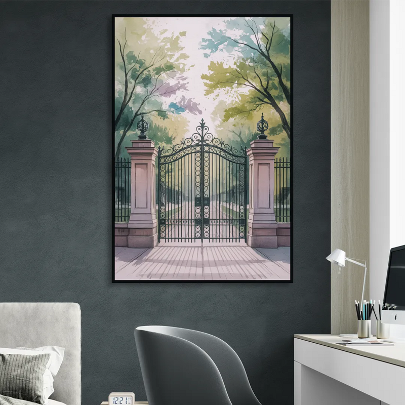 Trinity Bellwoods Park Living Room - Black Canvas Wall Art