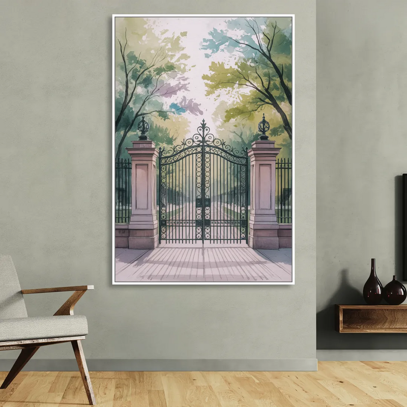 Trinity Bellwoods Park Living Room - White Canvas Wall Art