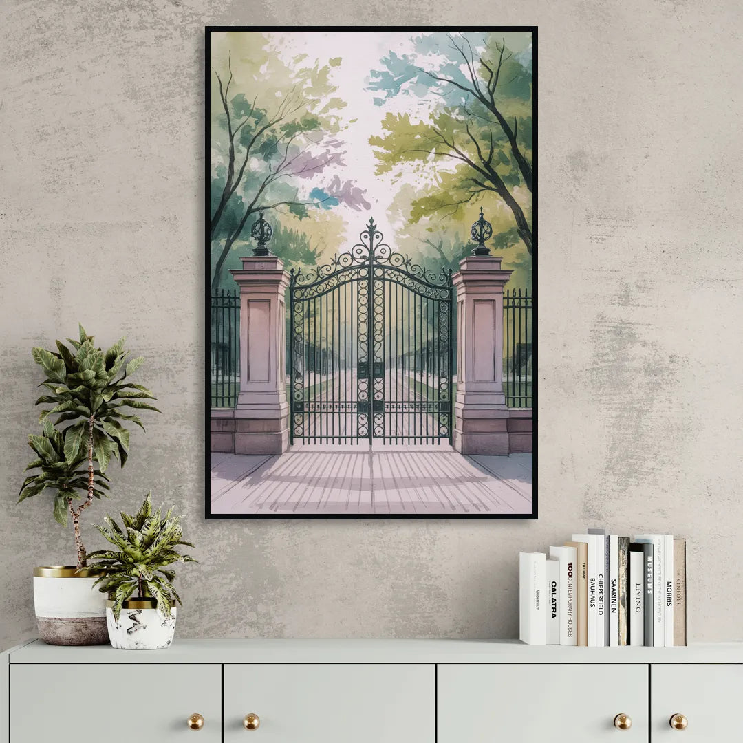 Trinity Bellwoods Park Sitting Room - Black Canvas Wall Art