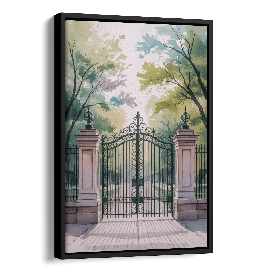 Trinity Bellwoods Park Side - Black Canvas Wall Art