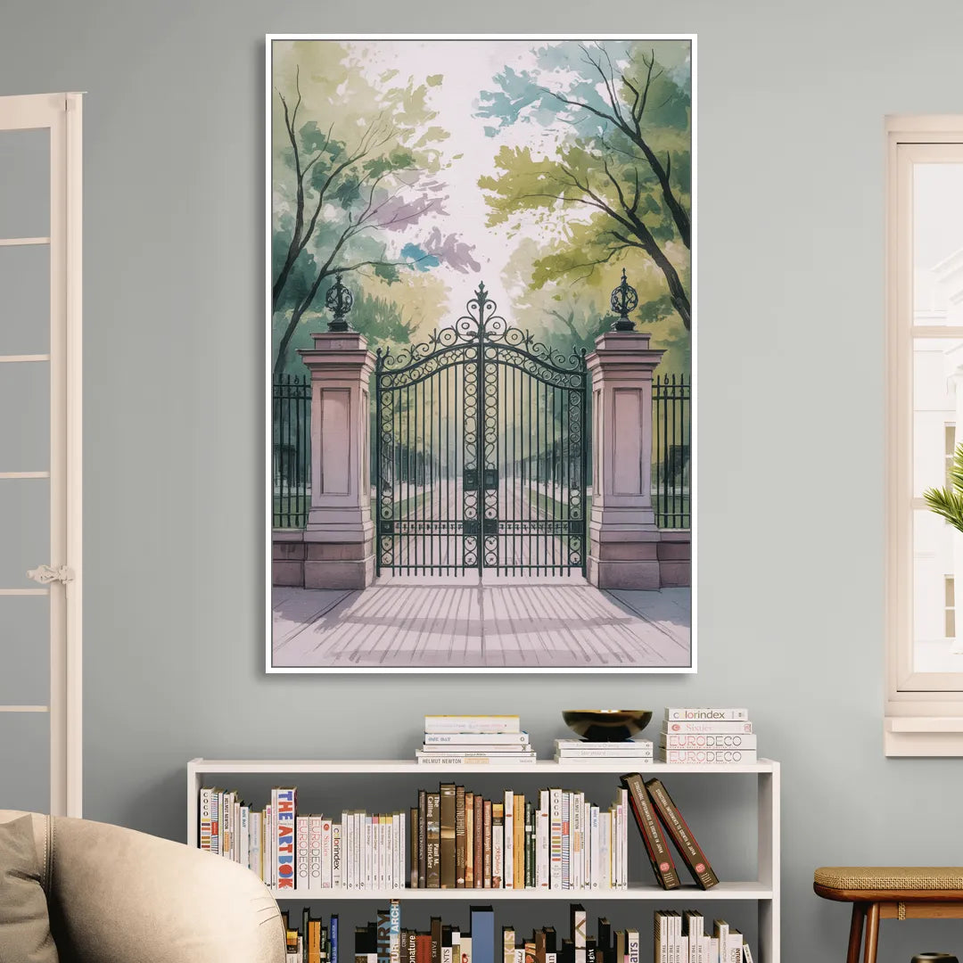 Trinity Bellwoods Park Sitting Room - White Canvas Wall Art